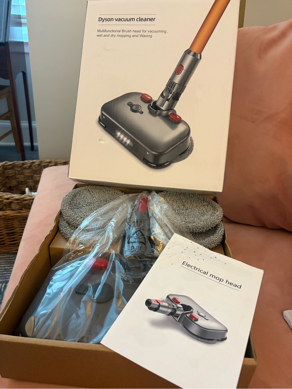 Dyson Silver and Orange Electric Wet/Dry Mop Head Accessory - Picture 4 of 6